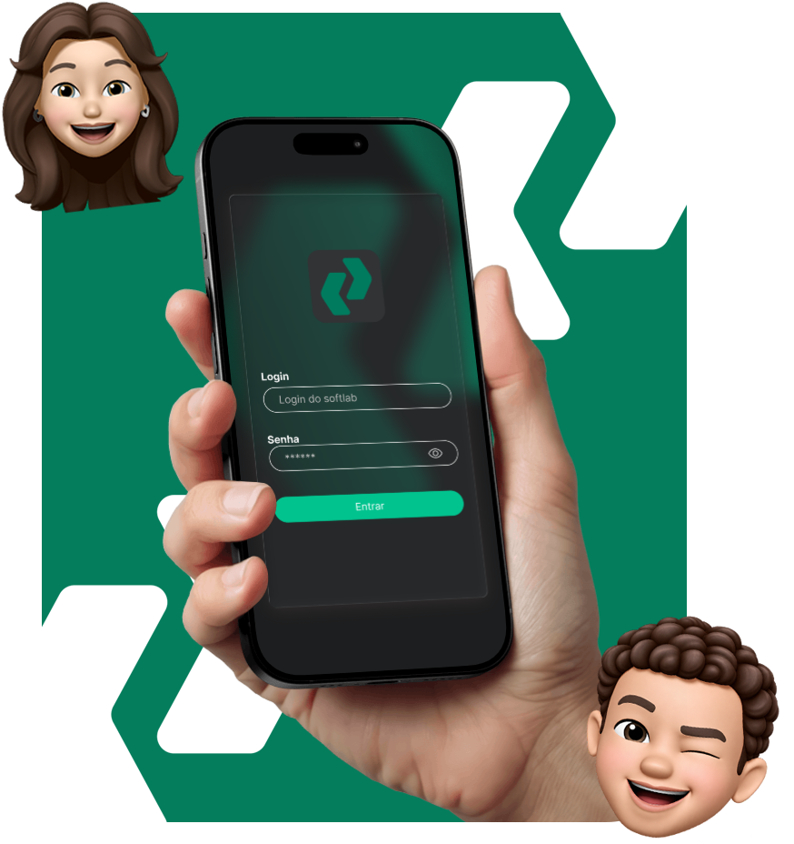 Aplicativo desenvolvido pela Kodacoda em um celular